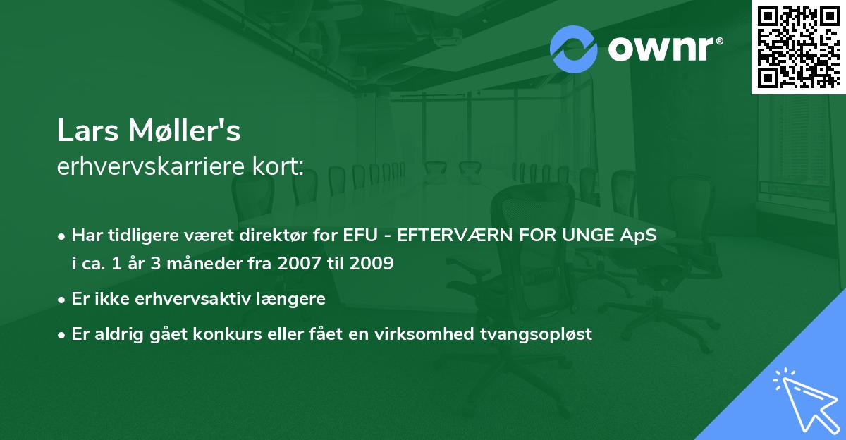 Lars Møller's erhvervskarriere kort