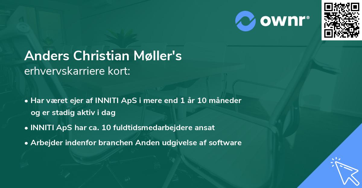 Anders Christian Møller's erhvervskarriere kort