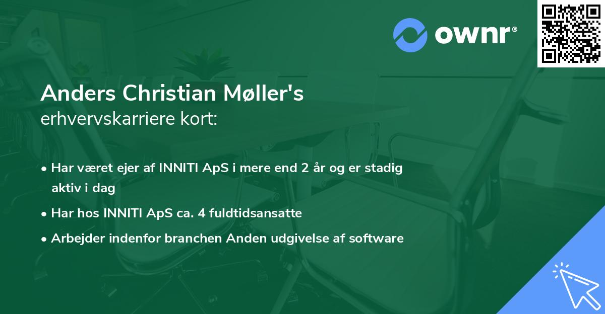 Anders Christian Møller's erhvervskarriere kort