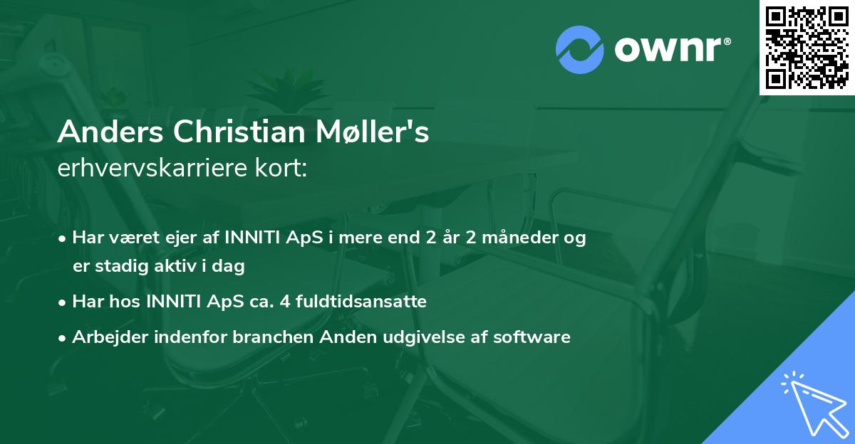 Anders Christian Møller's erhvervskarriere kort