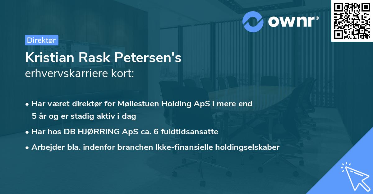 Kristian Rask Petersen's erhvervskarriere kort