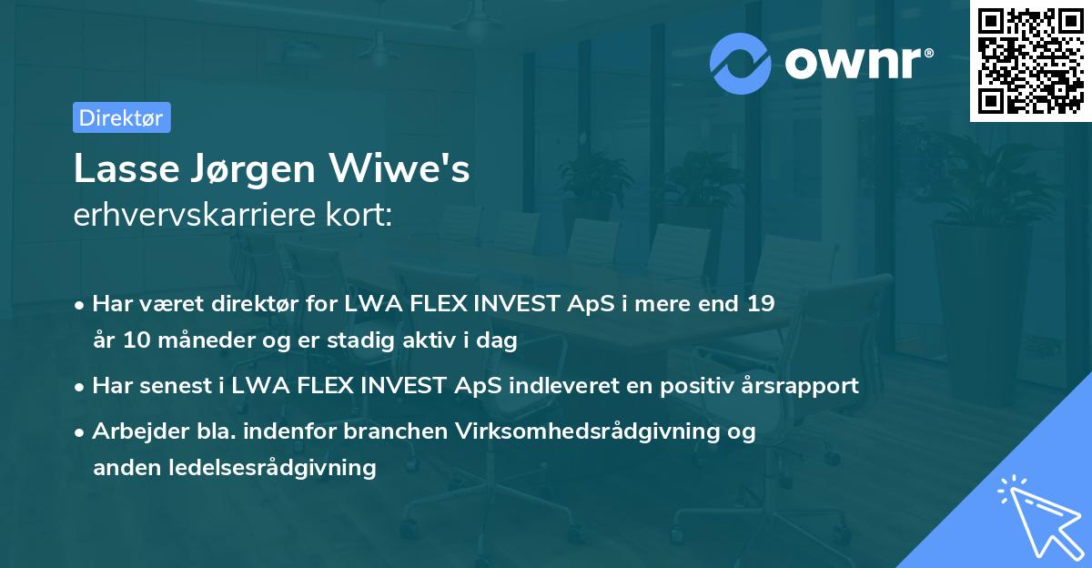 Lasse Jørgen Wiwe's erhvervskarriere kort