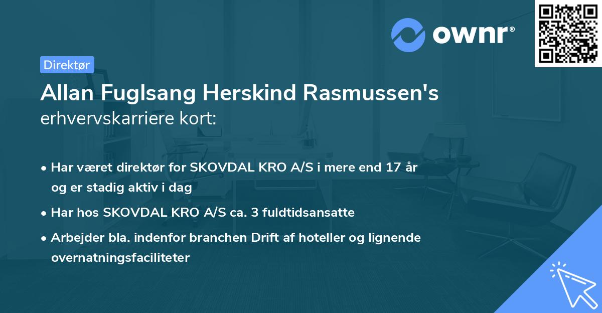 Allan Fuglsang Herskind Rasmussen's erhvervskarriere kort