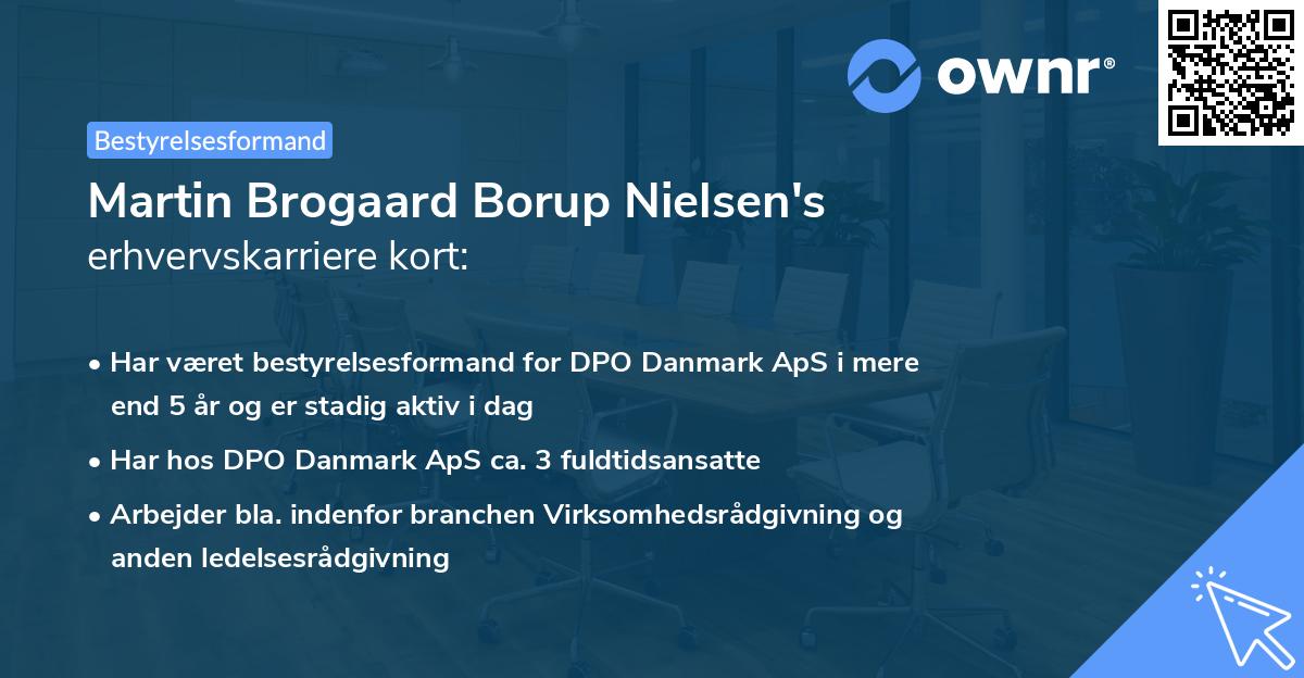 Martin Brogaard Borup Nielsen's erhvervskarriere kort