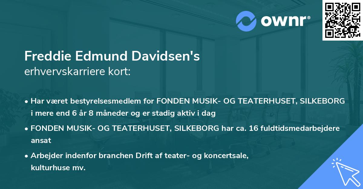 Freddie Edmund Davidsen's erhvervskarriere kort