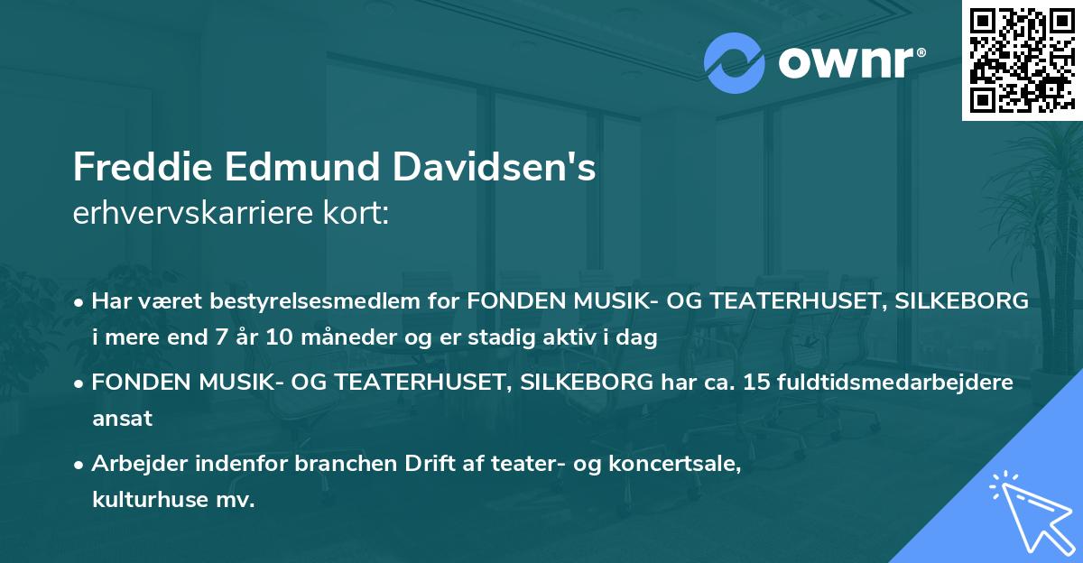Freddie Edmund Davidsen's erhvervskarriere kort