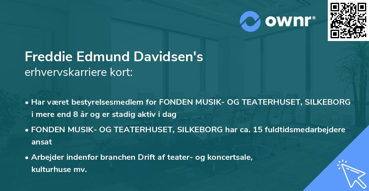 Freddie Edmund Davidsen's erhvervskarriere kort