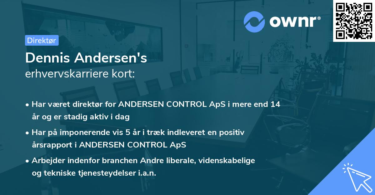 Dennis Andersen's erhvervskarriere kort