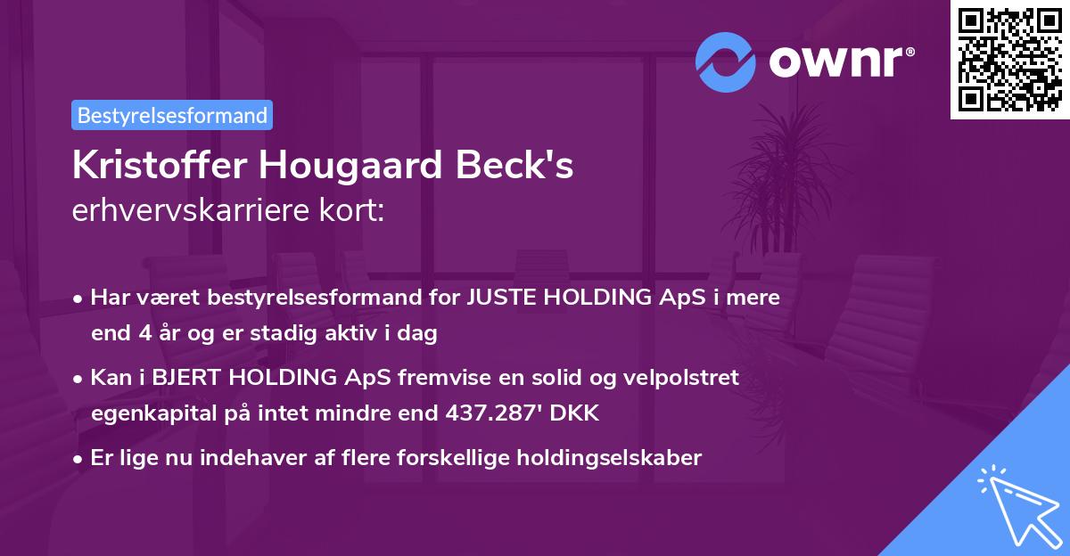 Kristoffer Hougaard Beck's erhvervskarriere kort