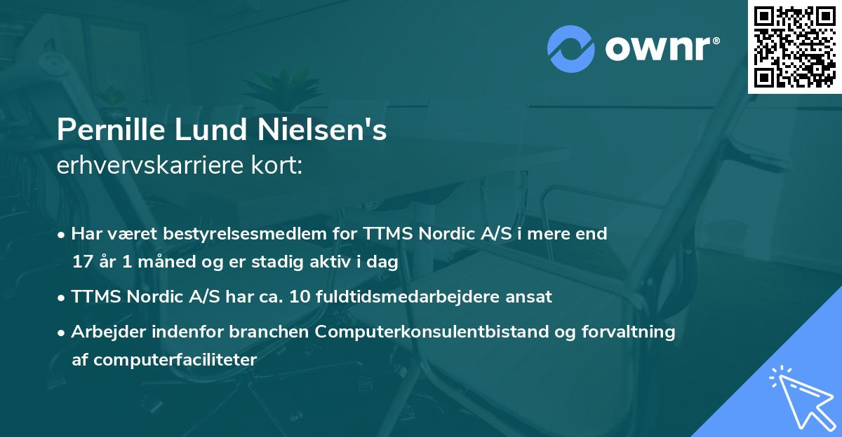 Pernille Lund Nielsen's erhvervskarriere kort