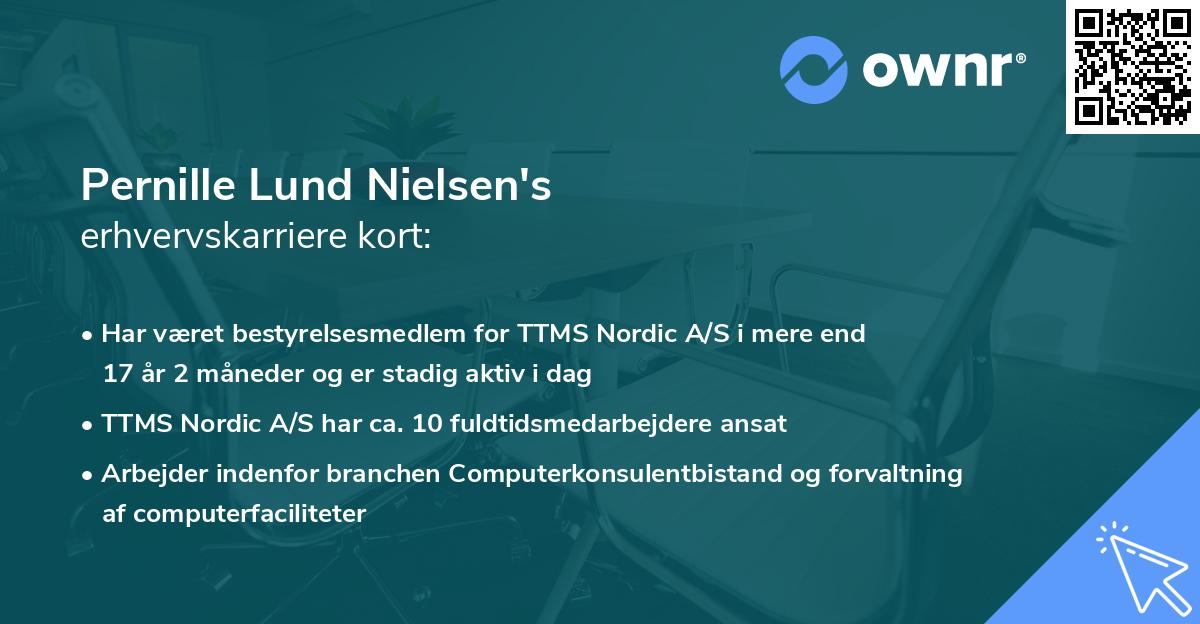 Pernille Lund Nielsen's erhvervskarriere kort