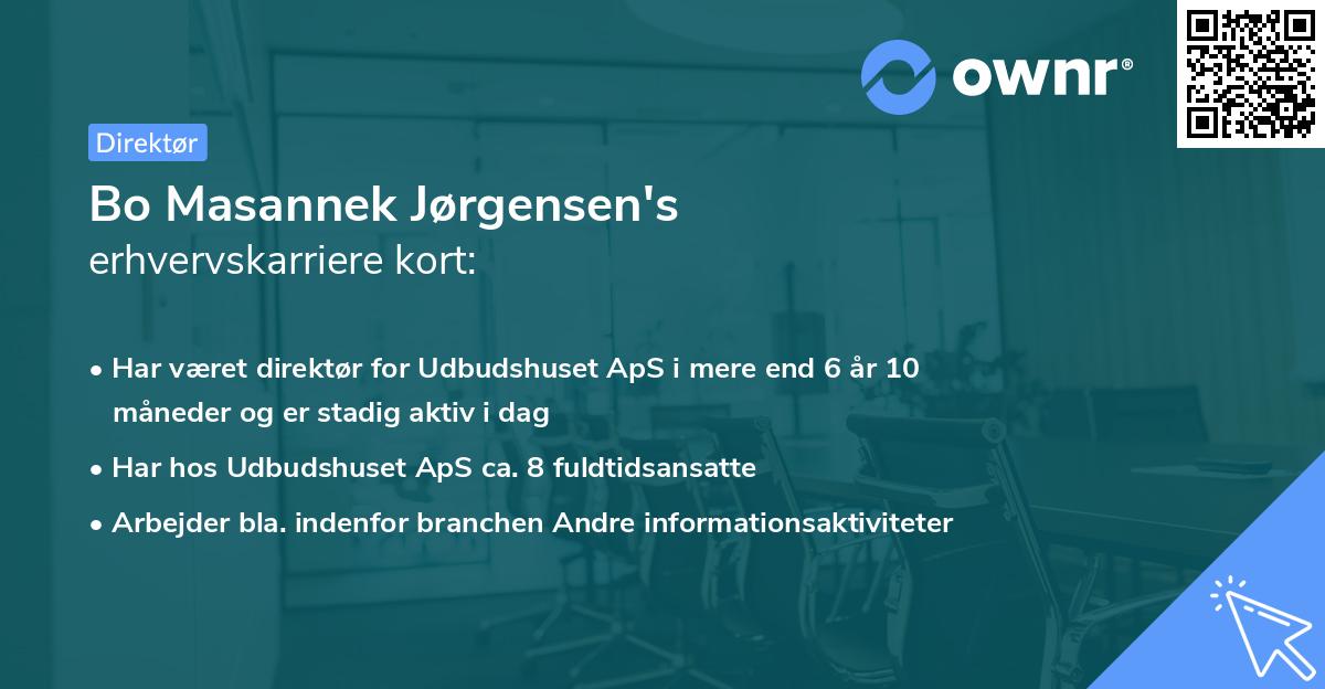 Bo Masannek Jørgensen's erhvervskarriere kort