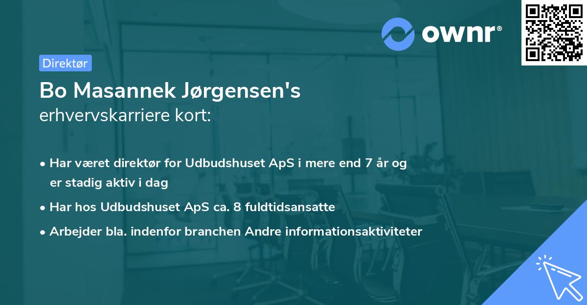 Bo Masannek Jørgensen's erhvervskarriere kort