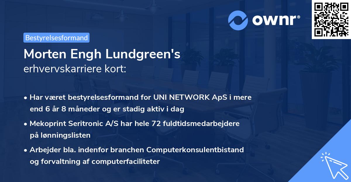 Morten Engh Lundgreen's erhvervskarriere kort