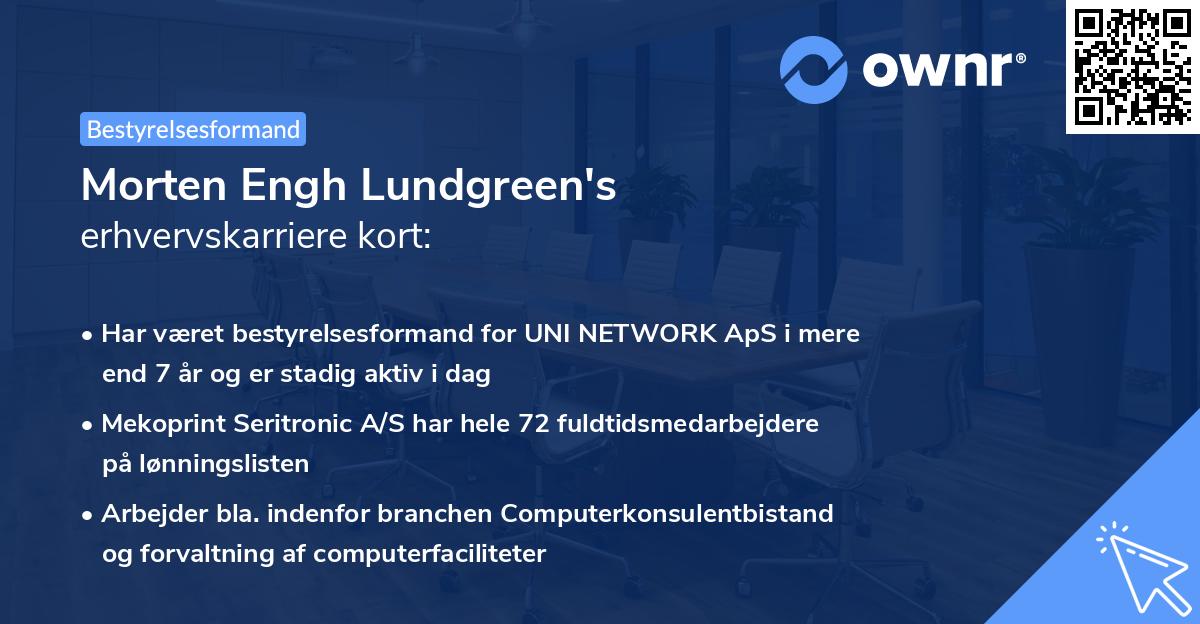 Morten Engh Lundgreen's erhvervskarriere kort
