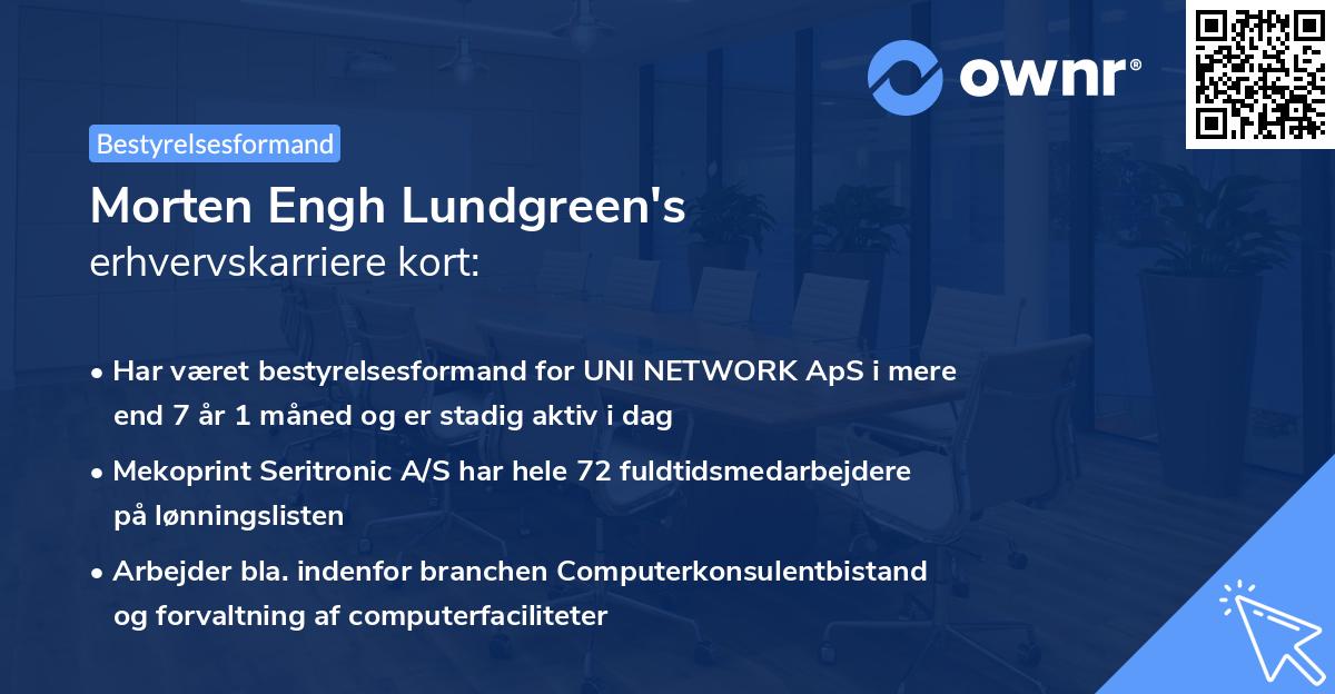 Morten Engh Lundgreen's erhvervskarriere kort