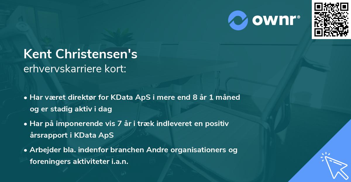 Kent Christensen's erhvervskarriere kort