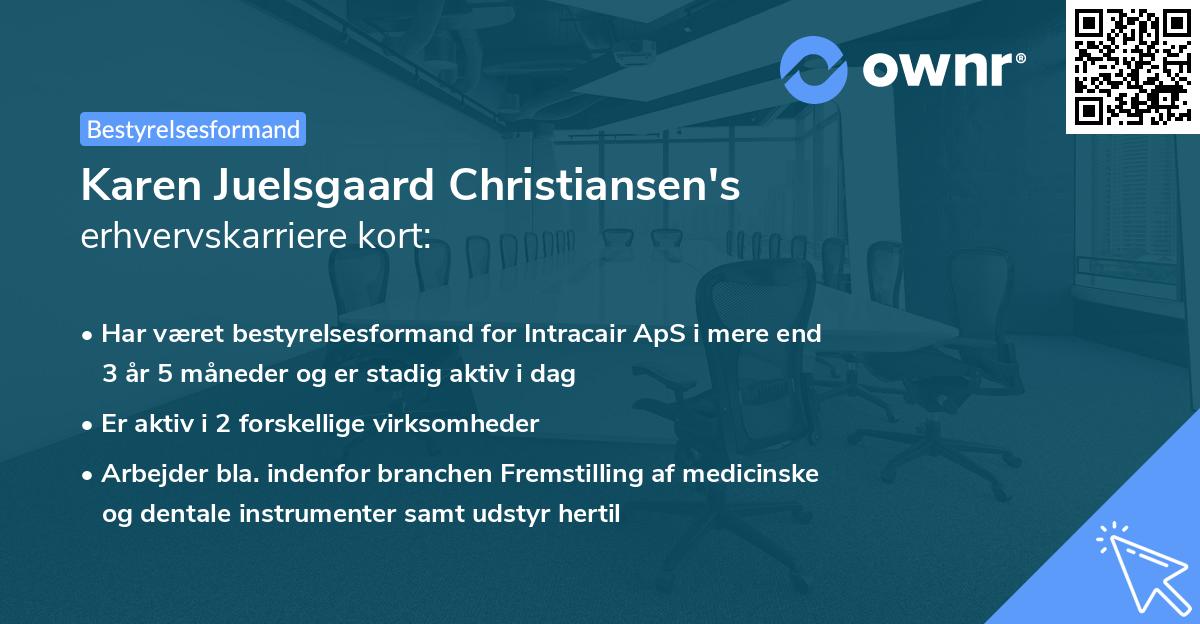 Karen Juelsgaard Christiansen's erhvervskarriere kort