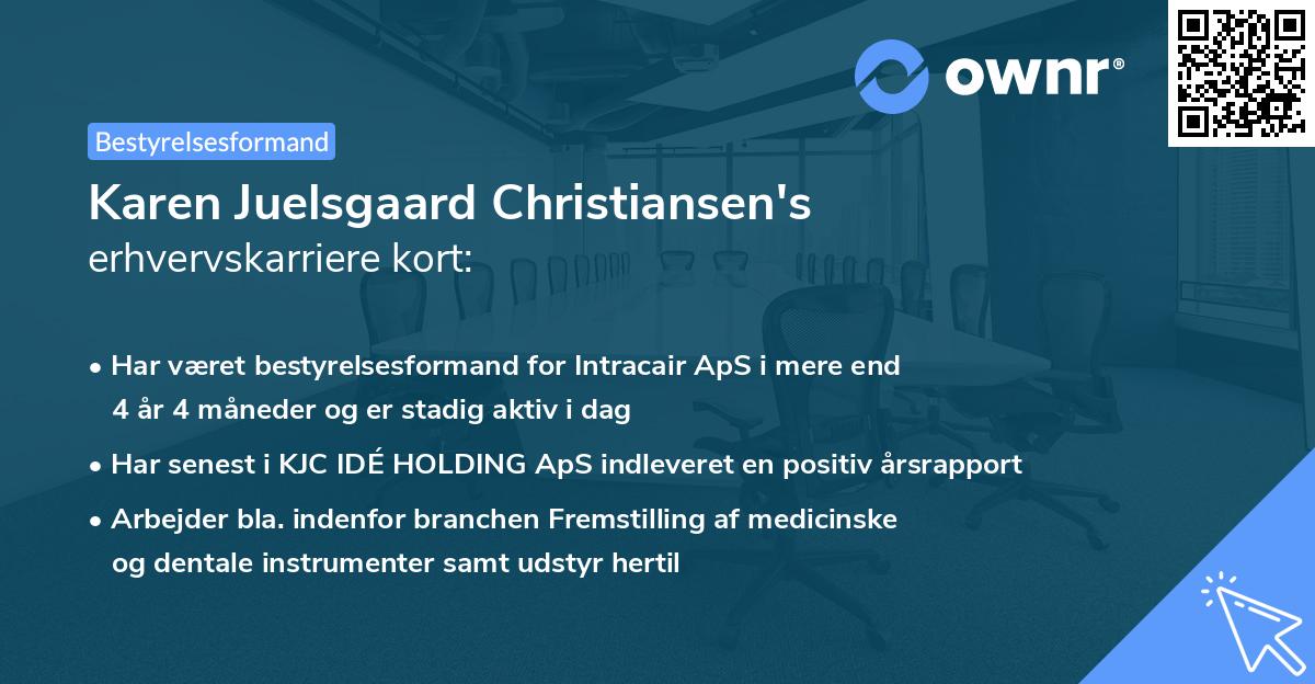Karen Juelsgaard Christiansen's erhvervskarriere kort