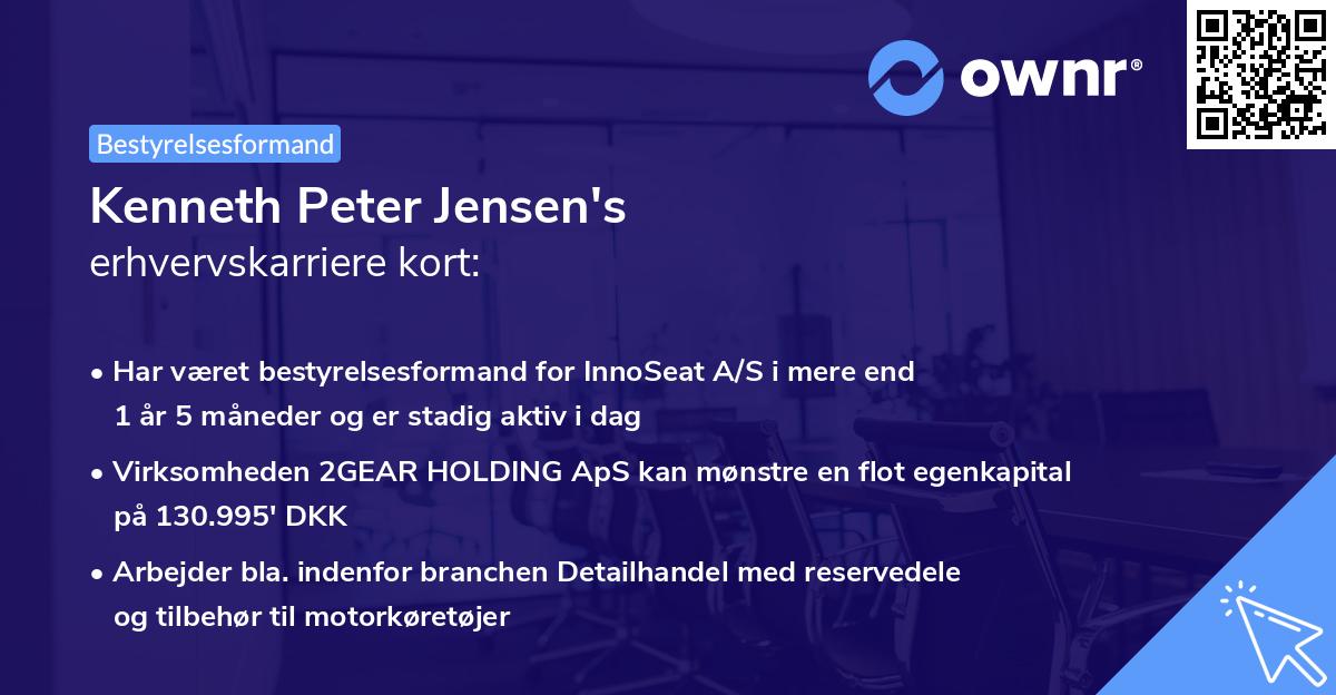 Kenneth Peter Jensen's erhvervskarriere kort