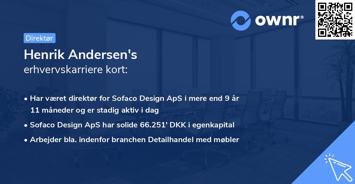 Henrik Andersen's erhvervskarriere kort