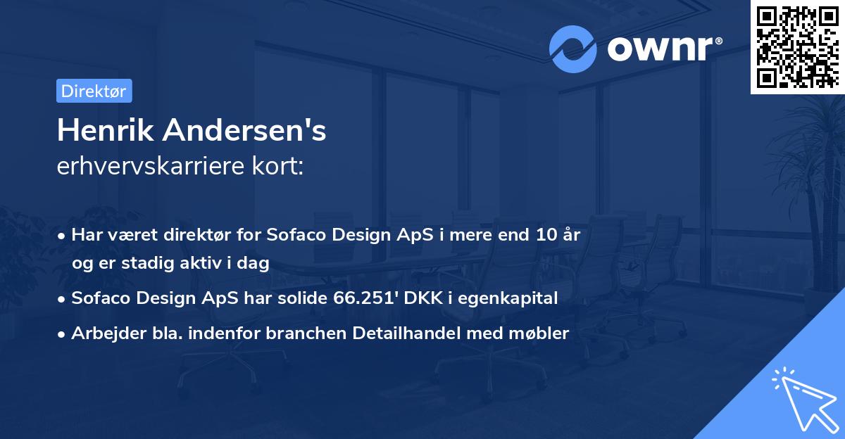 Henrik Andersen's erhvervskarriere kort