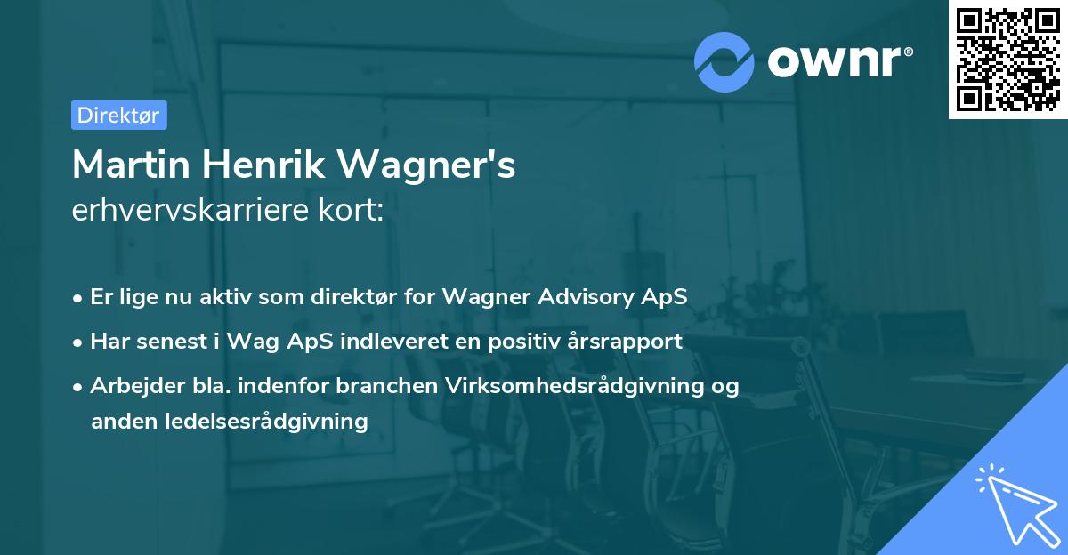 Martin Henrik Wagner's erhvervskarriere kort