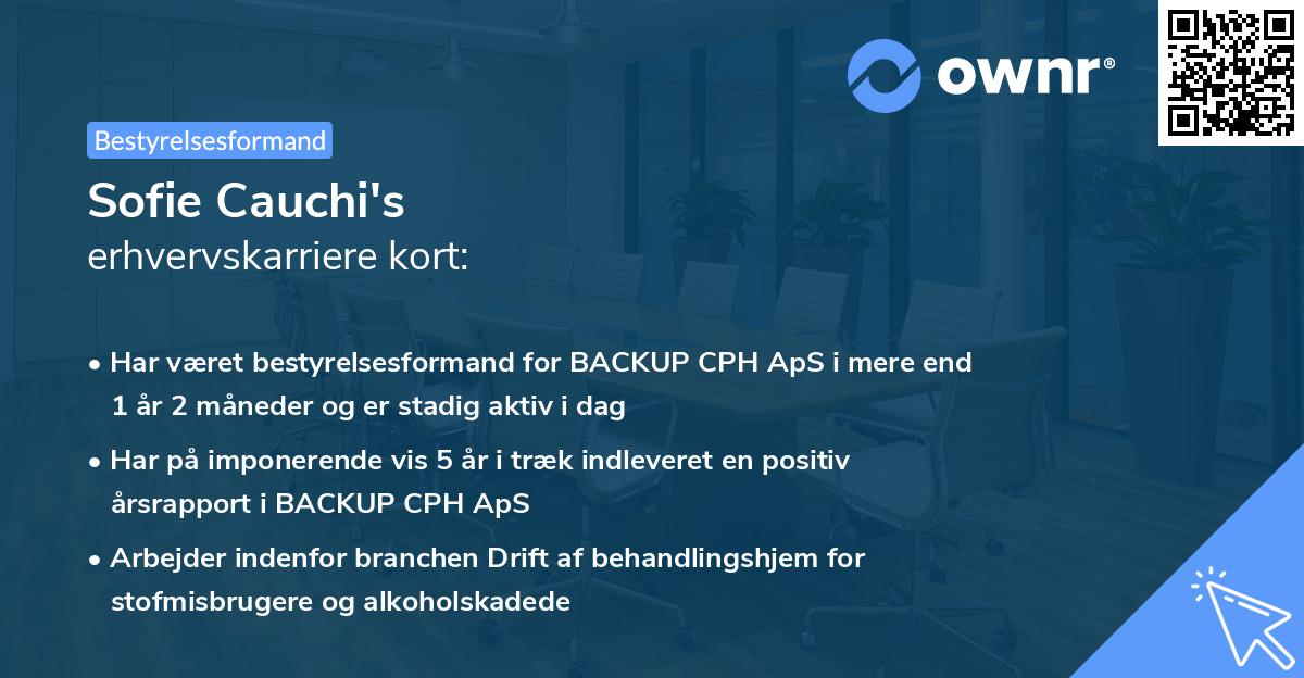 Sofie Cauchi's erhvervskarriere kort