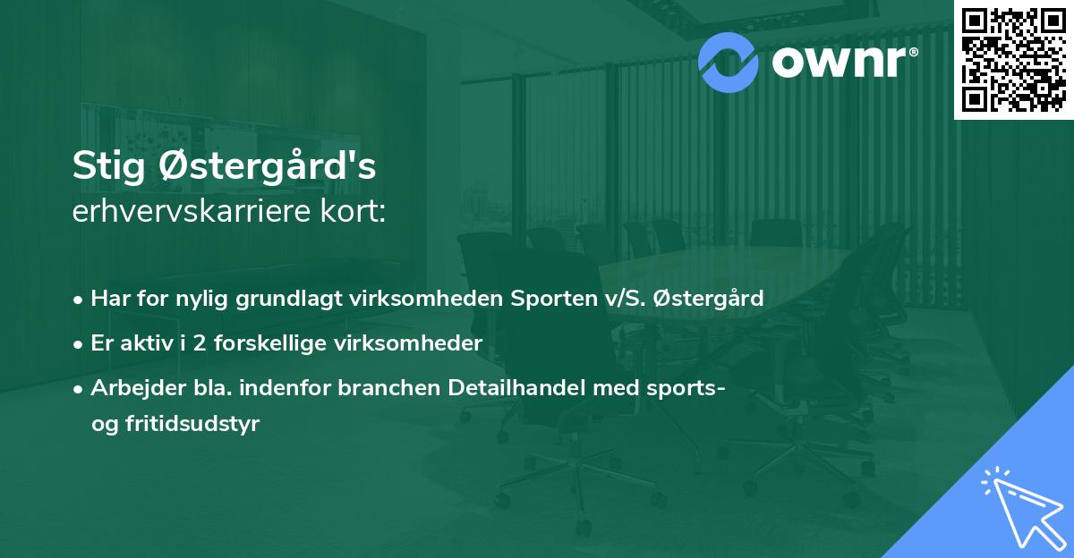 Stig Østergård's erhvervskarriere kort
