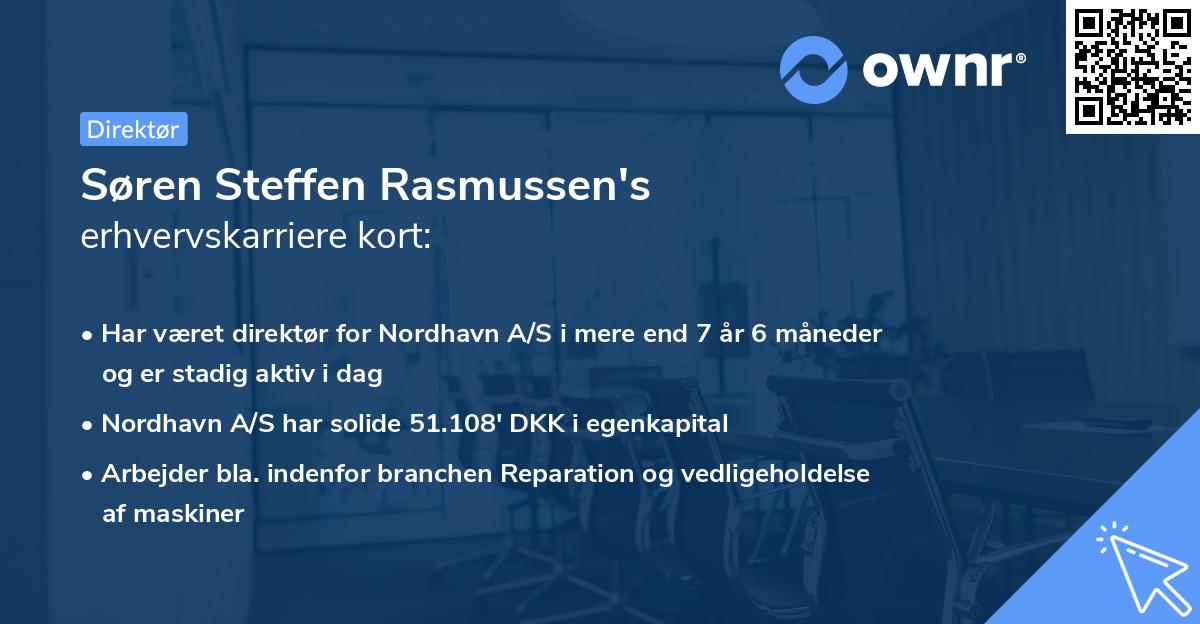 Søren Steffen Rasmussen's erhvervskarriere kort