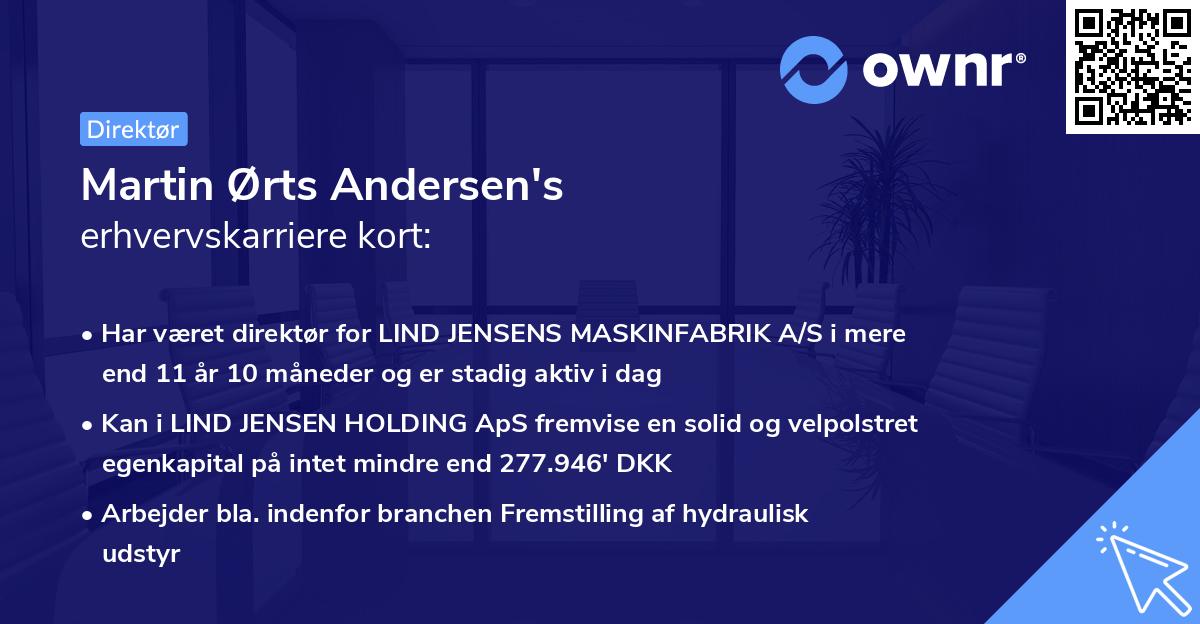 Martin Ørts Andersen's erhvervskarriere kort