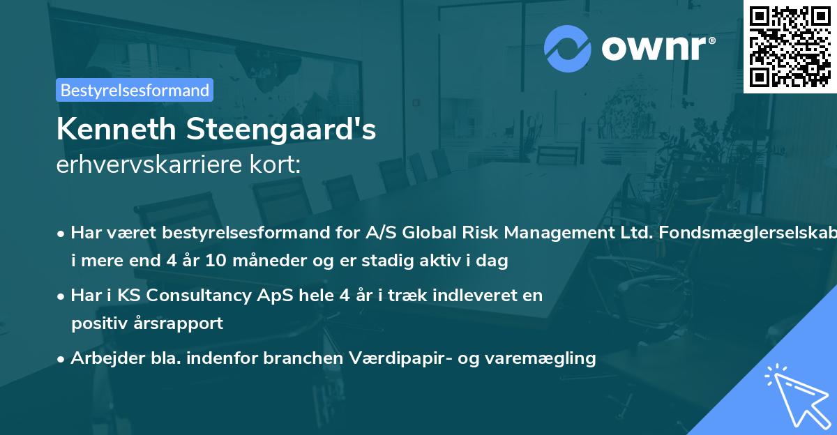 Kenneth Steengaard's erhvervskarriere kort