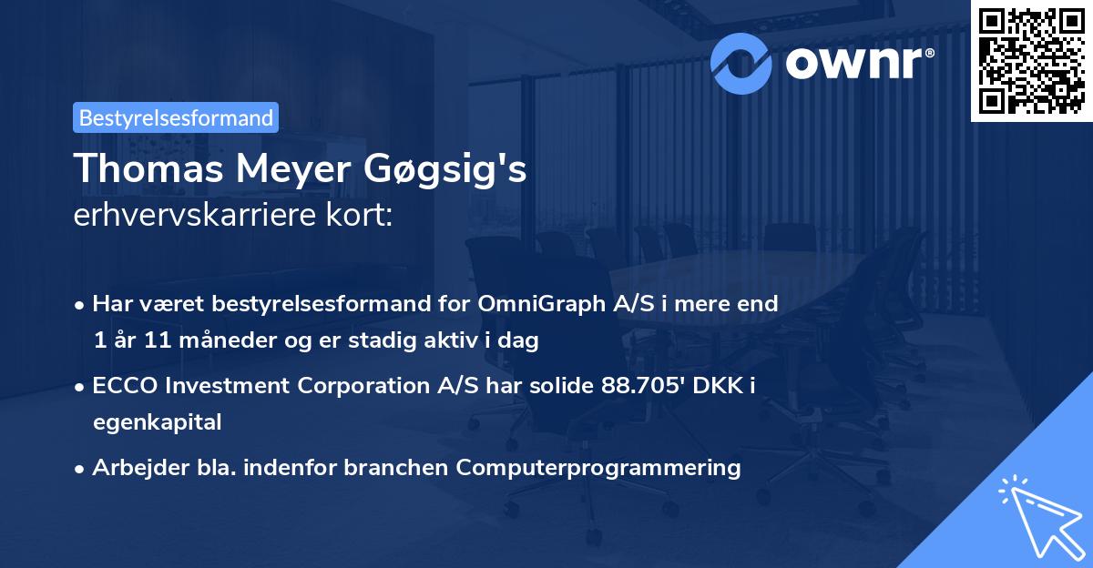Thomas Meyer Gøgsig's erhvervskarriere kort