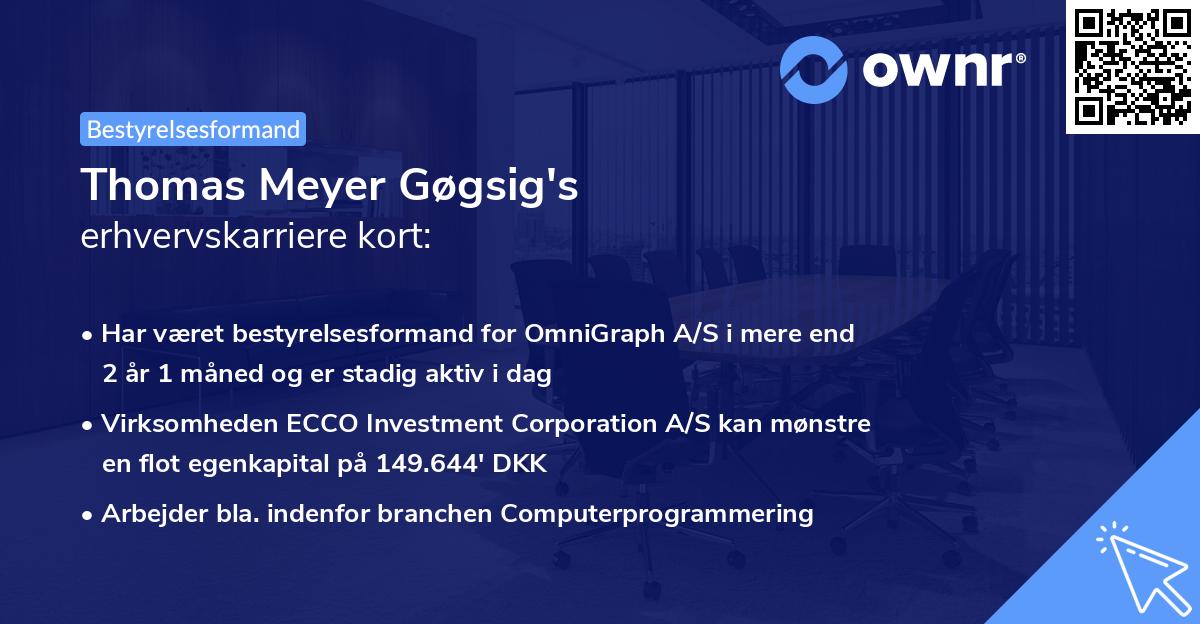 Thomas Meyer Gøgsig's erhvervskarriere kort