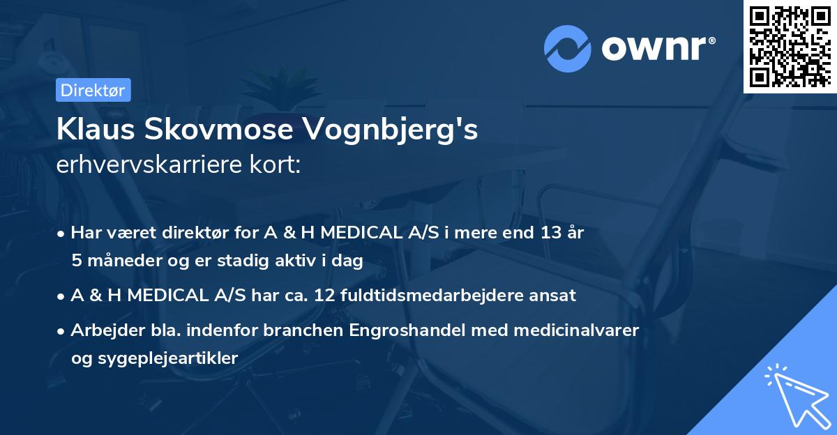 Klaus Skovmose Vognbjerg's erhvervskarriere kort
