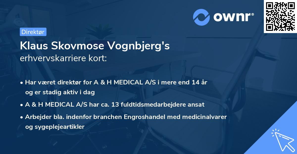 Klaus Skovmose Vognbjerg's erhvervskarriere kort
