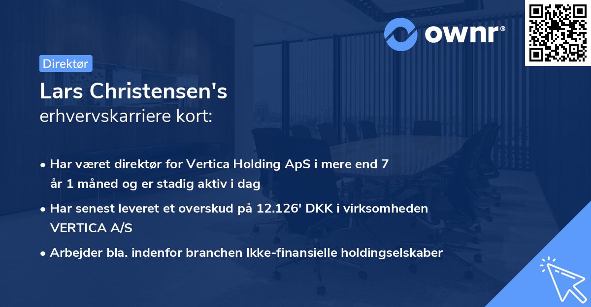 Lars Christensen's erhvervskarriere kort