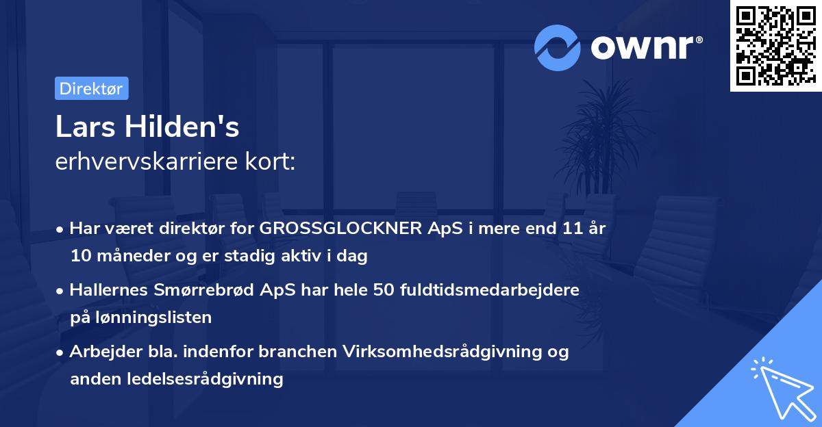 Lars Hilden's erhvervskarriere kort