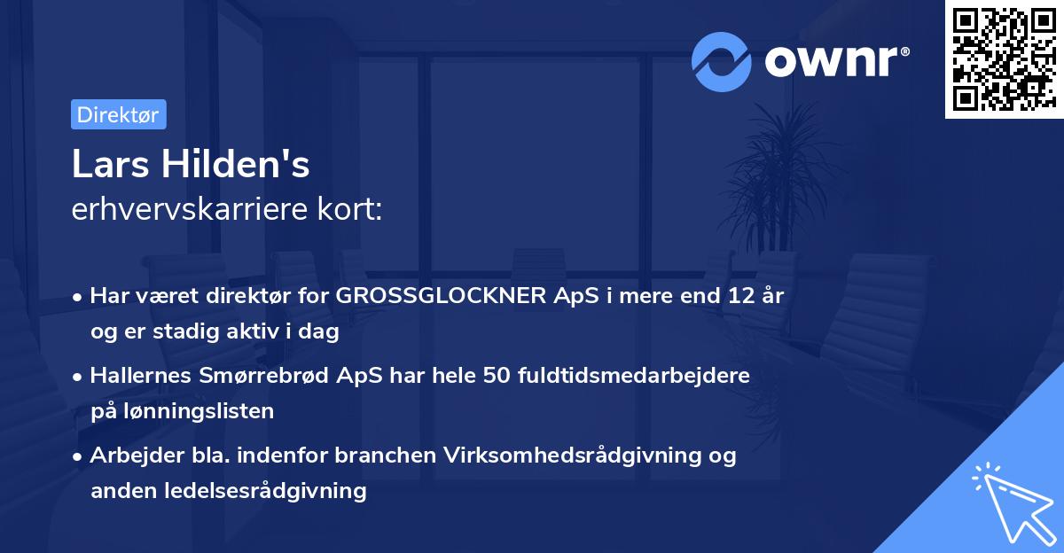 Lars Hilden's erhvervskarriere kort