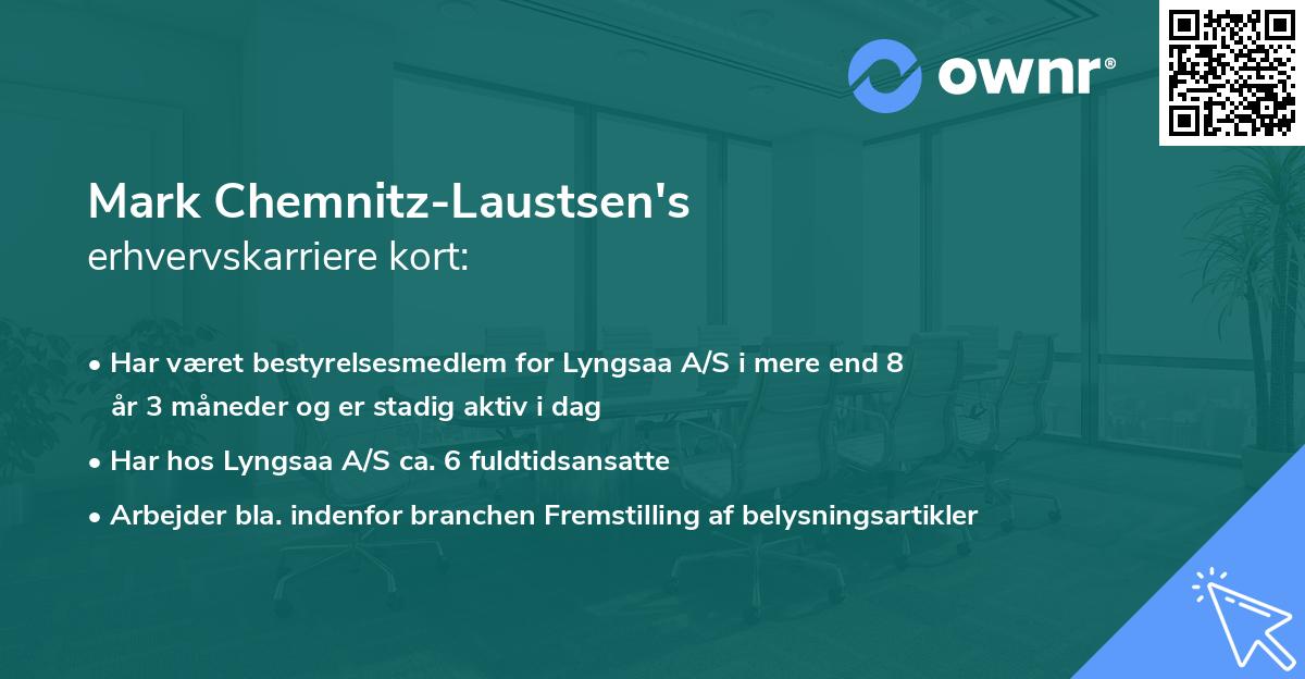 Mark Chemnitz-Laustsen's erhvervskarriere kort