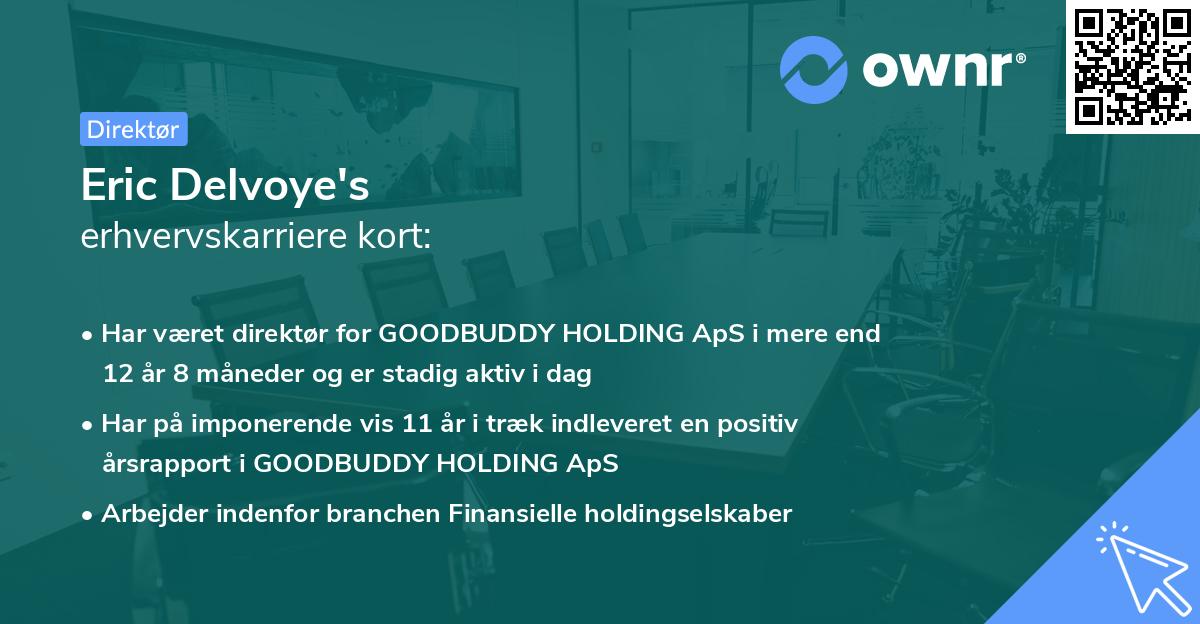 Eric Delvoye's erhvervskarriere kort