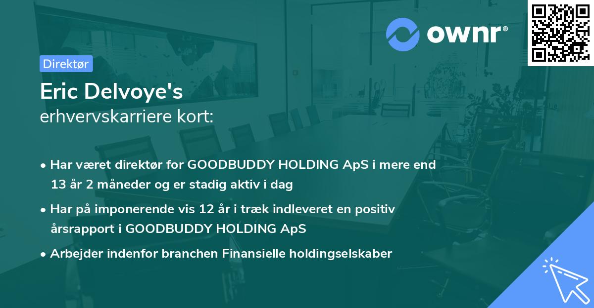 Eric Delvoye's erhvervskarriere kort