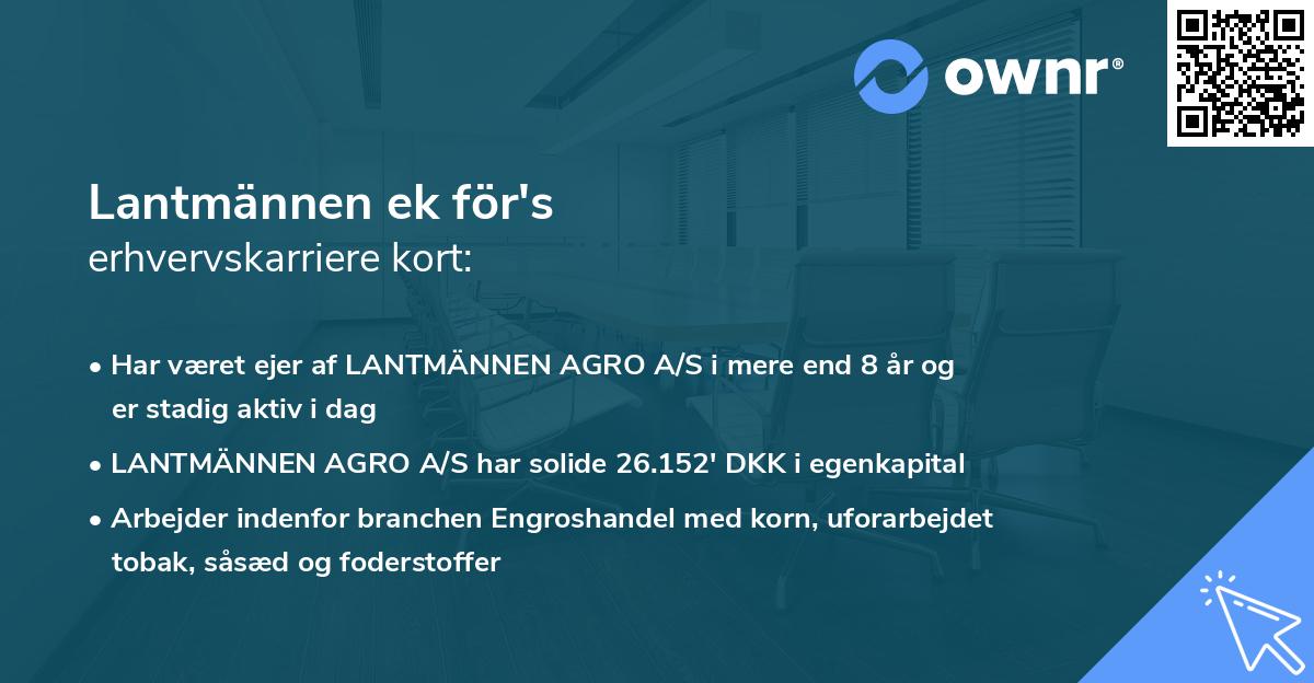 Lantmännen ek för's erhvervskarriere kort