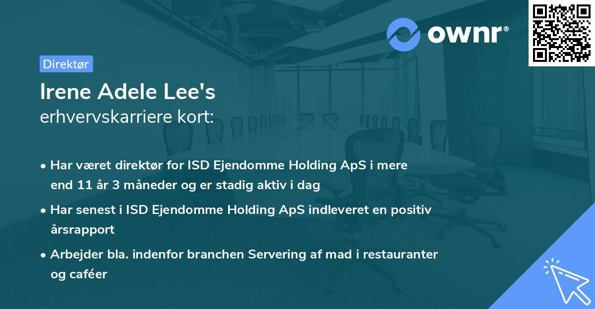 Irene Adele Lee's erhvervskarriere kort