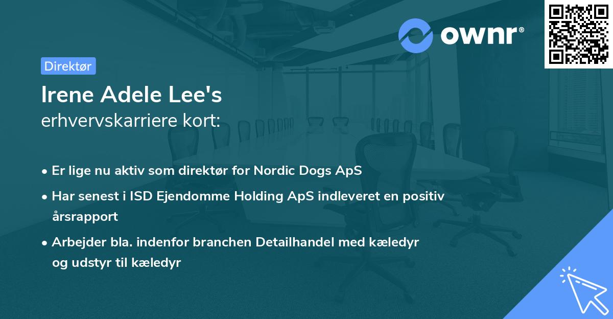 Irene Adele Lee's erhvervskarriere kort
