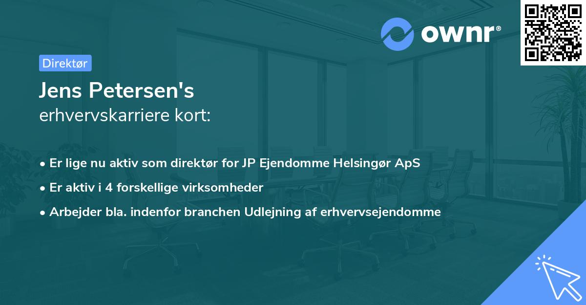 Jens Petersen's erhvervskarriere kort