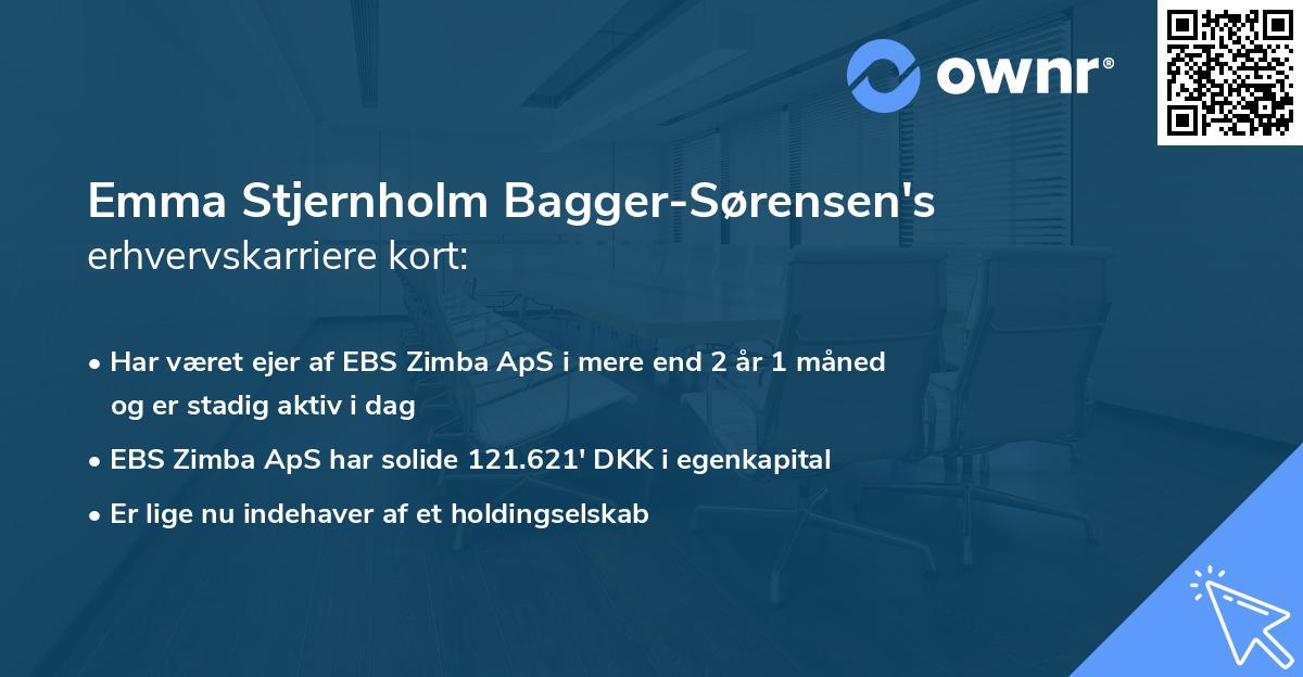 Emma Stjernholm Bagger-Sørensen's erhvervskarriere kort