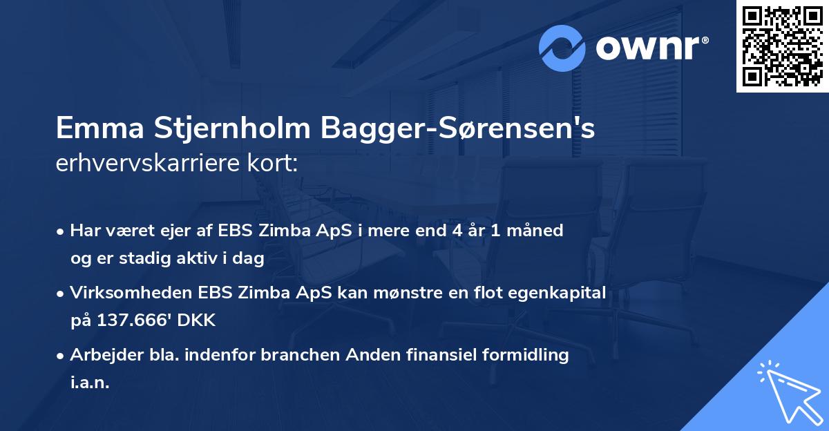 Emma Stjernholm Bagger-Sørensen's erhvervskarriere kort