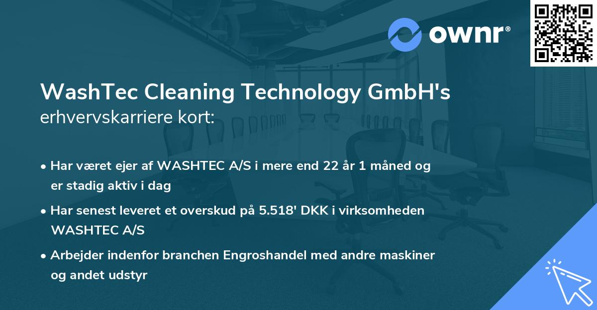 WashTec Cleaning Technology GmbH's erhvervskarriere kort
