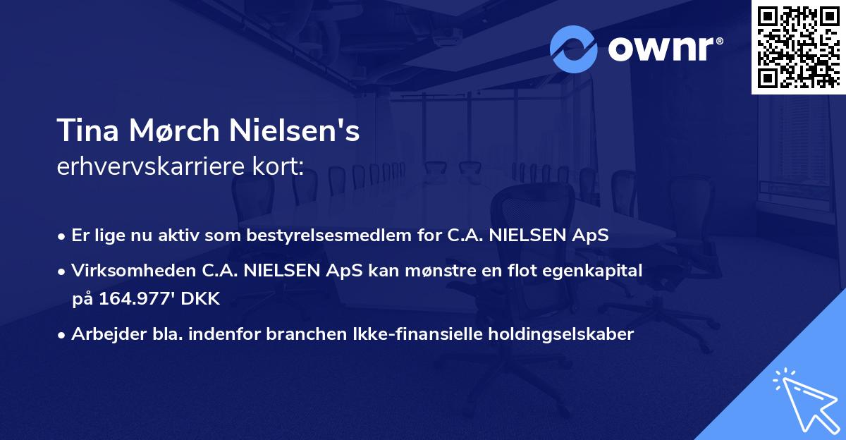 Tina Mørch Nielsen's erhvervskarriere kort